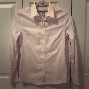 Banana Republic Pink Non-iron fitted button down